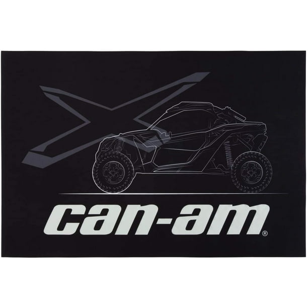 Black 23 x 36 Can-Am On-Road Door Mat Rug Black 23 x 36 Can-Am On-Road Door Mat Rug